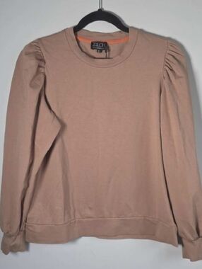 Women's Puff-Sleeve Sweatshirt in Dusty Rose